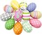 12pcs New Colorful Paper Mache Foam Egg Hanging Ornaments Easter Tree Christmas Decoration